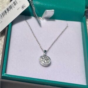 Effy Silver and Diamond Pendant Necklace and Matching Earrings-NWT!